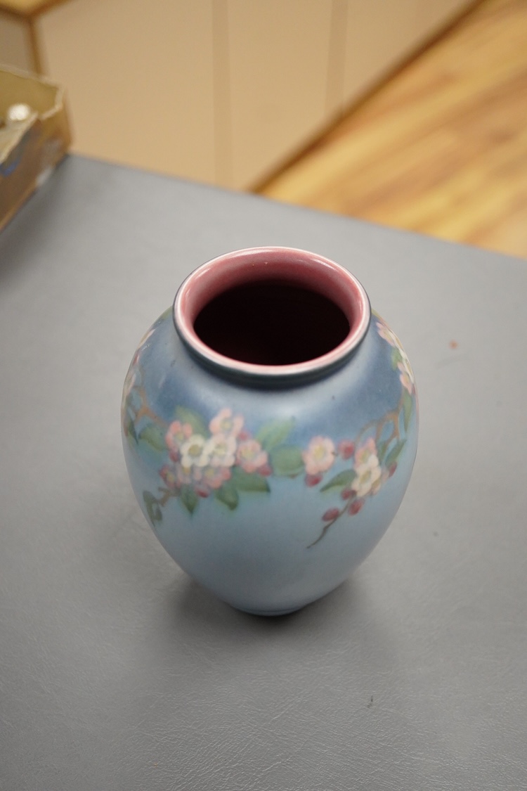 An American Rookwood vase by Leonore Asbury, 14cm high